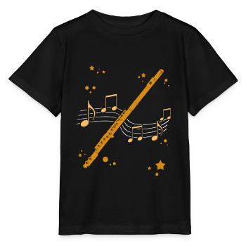 clarinet - Stanley/Stella MINI CREATOR Kids’ T-Shirt - black - Front - Mikhail (115cm)