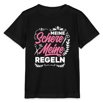 Friseurin - Stanley/Stella Kinder T-Shirt MINI CREATOR  - Schwarz - Vorne - Mikhail (115cm)