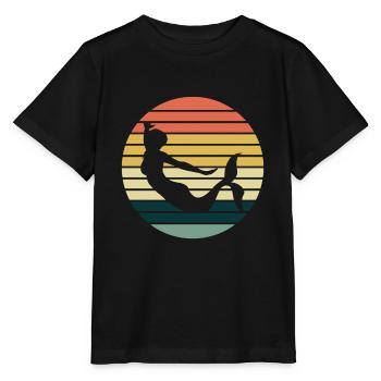 Sirène Retro Sirènes - T-shirt bio MINI CREATOR Stanley/Stella Enfant - noir - Devant - Mikhail (115cm)
