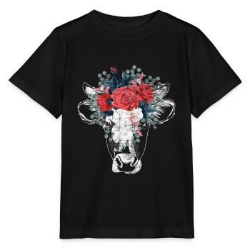 Fleurs de vache - T-shirt bio MINI CREATOR Stanley/Stella Enfant - noir - Devant - Mikhail (115cm)