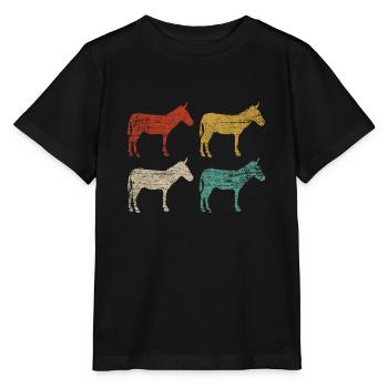 Animal de ferme âne - T-shirt bio MINI CREATOR Stanley/Stella Enfant - noir - Devant - Mikhail (115cm)