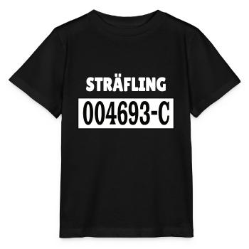 Insasse Häftling Sträfling Gefängnis Knast Outfit - Stanley/Stella Kinder T-Shirt MINI CREATOR  - Schwarz - Vorne - Mikhail (115cm)