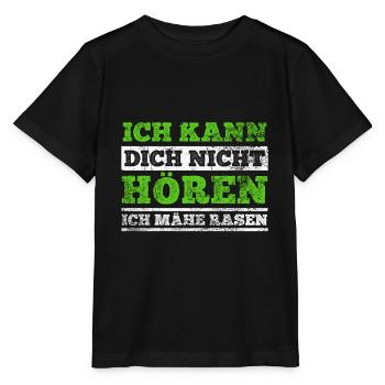 Rasenmäher Rasen Mähen - Stanley/Stella Kinder T-Shirt MINI CREATOR  - Schwarz - Vorne - Mikhail (115cm)