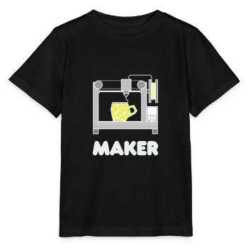 3D printing - Stanley/Stella MINI CREATOR Kids’ T-Shirt - black - Front - Mikhail (115cm)