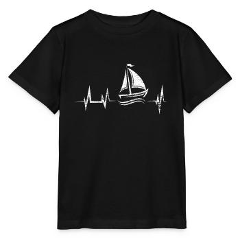 Sailing EKG - Stanley/Stella MINI CREATOR Kids’ T-Shirt - black - Front - Mikhail (115cm)
