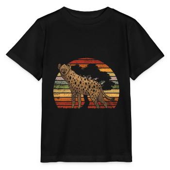 Retro hyena animal - Stanley/Stella MINI CREATOR Kids’ T-Shirt - black - Front - Mikhail (115cm)