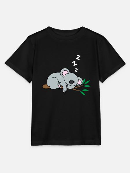 Schlafender Koala Bär - Stanley/Stella Kinder T-Shirt MINI CREATOR - Schwarz