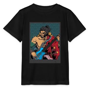 guitar player - Stanley/Stella MINI CREATOR Kids’ T-Shirt - black - Front - Mikhail (115cm)