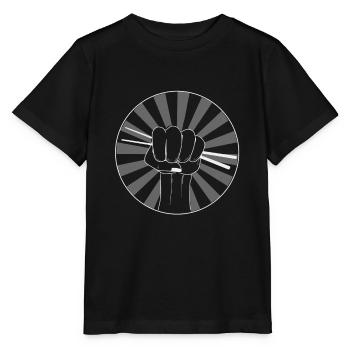 Schlagzeuger Schlagzeug - Stanley/Stella Kinder T-Shirt MINI CREATOR  - Schwarz - Vorne - Mikhail (115cm)
