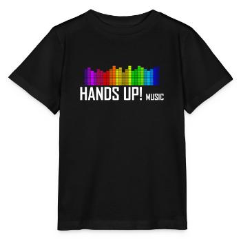 Hands Up Music Dancecore Techno - T-shirt bio MINI CREATOR Stanley/Stella Enfant - noir - Devant - Mikhail (115cm)