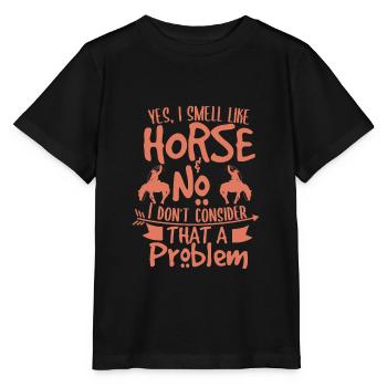 cheval - T-shirt bio MINI CREATOR Stanley/Stella Enfant - noir - Devant - Mikhail (115cm)