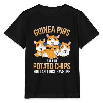 Meerschweinchen Tierliebhaber - Stanley/Stella Kinder T-Shirt MINI CREATOR  - Schwarz - Vorne - Mikhail (115cm)