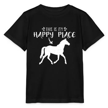 Dies ist mein glücklicher Ort - Stanley/Stella Kinder T-Shirt MINI CREATOR  - Schwarz - Vorne - Mikhail (115cm)