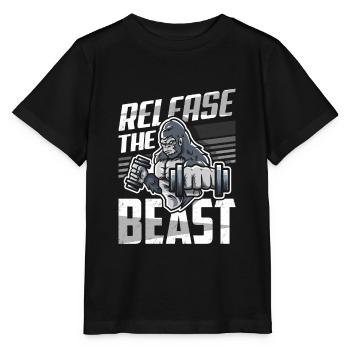 Bodybuilding Starker Mann - Stanley/Stella Kinder T-Shirt MINI CREATOR  - Schwarz - Vorne - Mikhail (115cm)