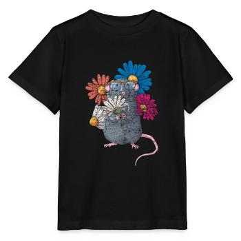 Rate rongeur - T-shirt bio MINI CREATOR Stanley/Stella Enfant - noir - Devant - Mikhail (115cm)