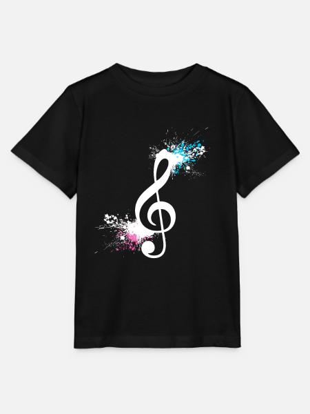 Musiknote Violinschlüssel Musiker Geschenk - Stanley/Stella Kinder T-Shirt MINI CREATOR - Schwarz