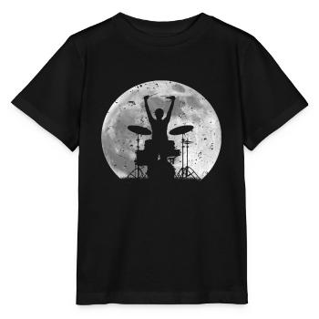 Schlagzeuger Mond - Stanley/Stella Kinder T-Shirt MINI CREATOR  - Schwarz - Vorne - Mikhail (115cm)
