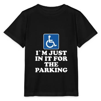 im just in it for the parking - Stanley/Stella Kinder T-Shirt MINI CREATOR  - Schwarz - Vorne - Mikhail (115cm)