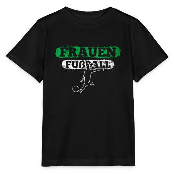 Cooles Frauenfußball Motiv - Stanley/Stella Kinder T-Shirt MINI CREATOR  - Schwarz - Vorne - Mikhail (115cm)