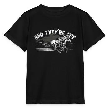 Chevaux courses de chevaux - T-shirt bio MINI CREATOR Stanley/Stella Enfant - noir - Devant - Mikhail (115cm)