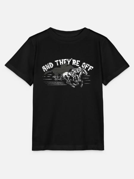 Horses horse racing - Stanley/Stella MINI CREATOR Kids’ T-Shirt - black