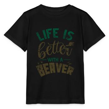 Biber - Stanley/Stella Kinder T-Shirt MINI CREATOR  - Schwarz - Vorne - Mikhail (115cm)