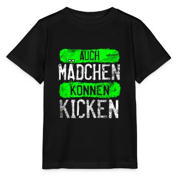 Lustiges Frauenfußball Mädchenpower - Stanley/Stella Kinder T-Shirt MINI CREATOR  - Schwarz - Vorne - Mikhail (115cm)