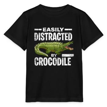 Krokodil Raubtier - Stanley/Stella Kinder T-Shirt MINI CREATOR  - Schwarz - Vorne - Mikhail (115cm)
