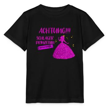 Achtung! Schlagerprinzessin unterwegs - Stanley/Stella Kinder T-Shirt MINI CREATOR  - Schwarz - Vorne - Mikhail (115cm)