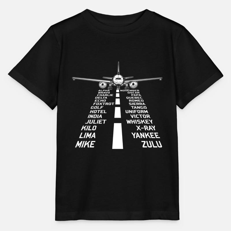 Airplane pilot - Stanley/Stella MINI CREATOR Kids’ T-Shirt - black
