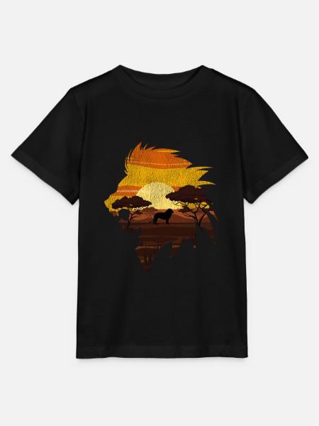 Löwe Afrika - Stanley/Stella Kinder T-Shirt MINI CREATOR - Schwarz