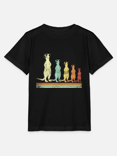 Retro Erdmännchen - Stanley/Stella Kinder T-Shirt MINI CREATOR - Schwarz