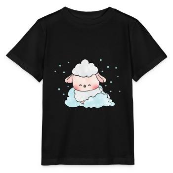 Sheep on clouds - Stanley/Stella MINI CREATOR Kids’ T-Shirt - black - Front - Mikhail (115cm)