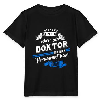 Doktor Doktortitel Doktorarbeit - Stanley/Stella Kinder T-Shirt MINI CREATOR  - Schwarz - Vorne - Mikhail (115cm)