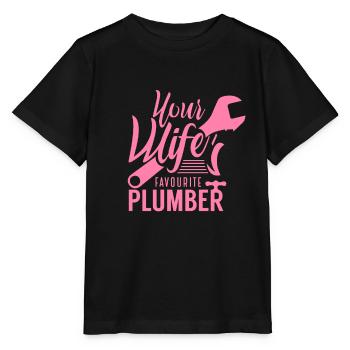 Team plumber plumbing plumber plumber - Stanley/Stella MINI CREATOR Kids’ T-Shirt - black - Front - Mikhail (115cm)