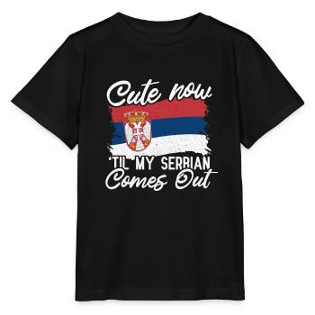 Serbien - Stanley/Stella Kinder T-Shirt MINI CREATOR  - Schwarz - Vorne - Mikhail (115cm)
