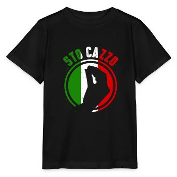Italien Handzeichen - Stanley/Stella Kinder T-Shirt MINI CREATOR  - Schwarz - Vorne - Mikhail (115cm)