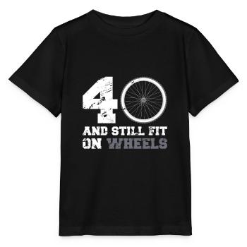 40er 40. Geburtstag Radsport Radfahrer Geschenk - Stanley/Stella Kinder T-Shirt MINI CREATOR  - Schwarz - Vorne - Mikhail (115cm)