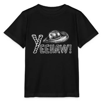 Cowboy cowboy hat - Stanley/Stella MINI CREATOR Kids’ T-Shirt - black - Front - Mikhail (115cm)