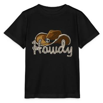 Chapeau de cowboy cheval cowboy - T-shirt bio MINI CREATOR Stanley/Stella Enfant - noir - Devant - Mikhail (115cm)