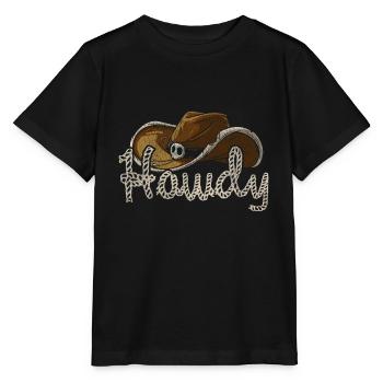 Chapeau de Cowboy Cowboy Far West - T-shirt bio MINI CREATOR Stanley/Stella Enfant - noir - Devant - Mikhail (115cm)