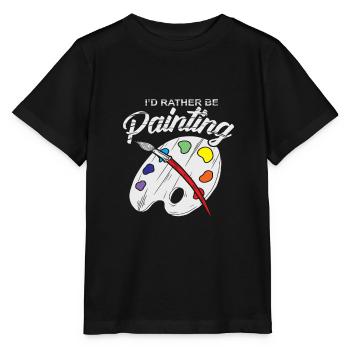 Artiste peintre brosses cadeau palette mixte - T-shirt bio MINI CREATOR Stanley/Stella Enfant - noir - Devant - Mikhail (115cm)