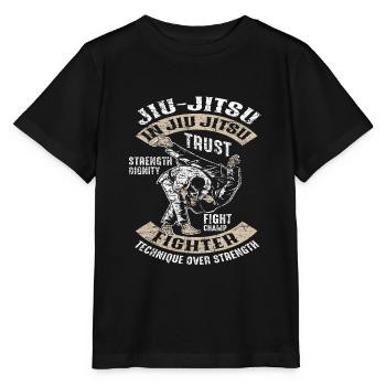 Jiu Jitsu Kampfkunst - Stanley/Stella Kinder T-Shirt MINI CREATOR  - Schwarz - Vorne - Mikhail (115cm)