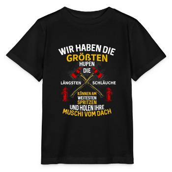 Wir haben die Größten Hupen Längsten Schläuche - Stanley/Stella Kinder T-Shirt MINI CREATOR  - Schwarz - Vorne - Mikhail (115cm)