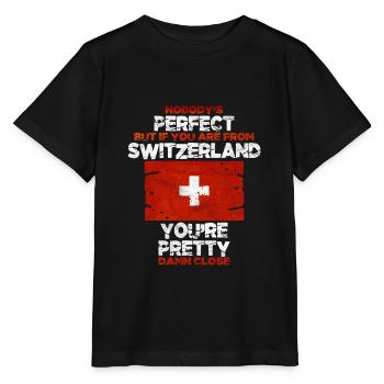 Switzerland - Stanley/Stella MINI CREATOR Kids’ T-Shirt - black - Front - Mikhail (115cm)