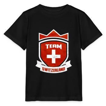 Switzerland - Stanley/Stella MINI CREATOR Kids’ T-Shirt - black - Front - Mikhail (115cm)