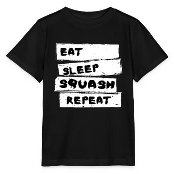 Squash - chemise de squash - T-shirt bio MINI CREATOR Stanley/Stella Enfant - noir - Devant - Mikhail (115cm)