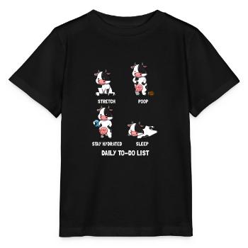 Cow to do list - Stanley/Stella MINI CREATOR Kids’ T-Shirt - black - Front - Mikhail (115cm)