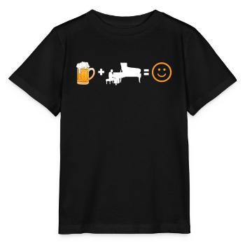 Piano piano - T-shirt bio MINI CREATOR Stanley/Stella Enfant - noir - Devant - Mikhail (115cm)
