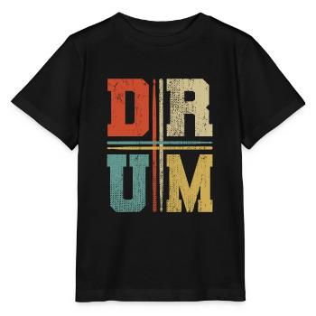 Drums - Stanley/Stella MINI CREATOR Kids’ T-Shirt - black - Front - Mikhail (115cm)